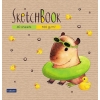 Скетчбук 165x165 мм 40 л.Хатбер Малыш капибара (офсет, 100 г/м2)