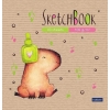Скетчбук 165x165 мм 40 л.Хатбер Малыш капибара (офсет, 100 г/м2)