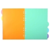 Разделитель пластиковый A4 5 цв.deVente 3051312 Pastel