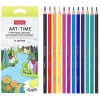 Карандаши цветные пластиковые 12 цв.Hatber 85920 Art time